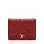 Gucci Matelasse Leather GG Marmont Card Case Wallet (SHF-o0HCO4)
