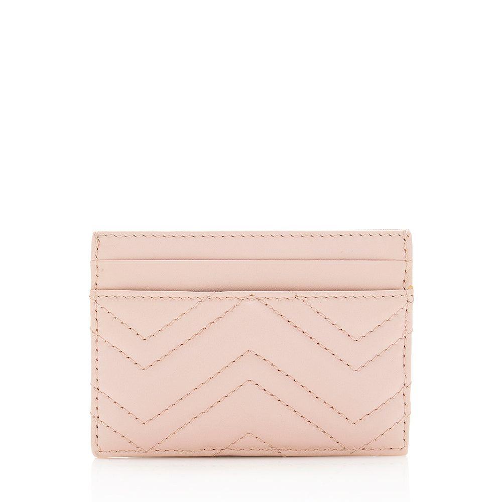 Gucci Matelasse Leather GG Marmont Card Case (SHF-19301)