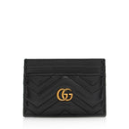 Gucci Matelasse Leather GG Marmont Card Case (SHF-20748)