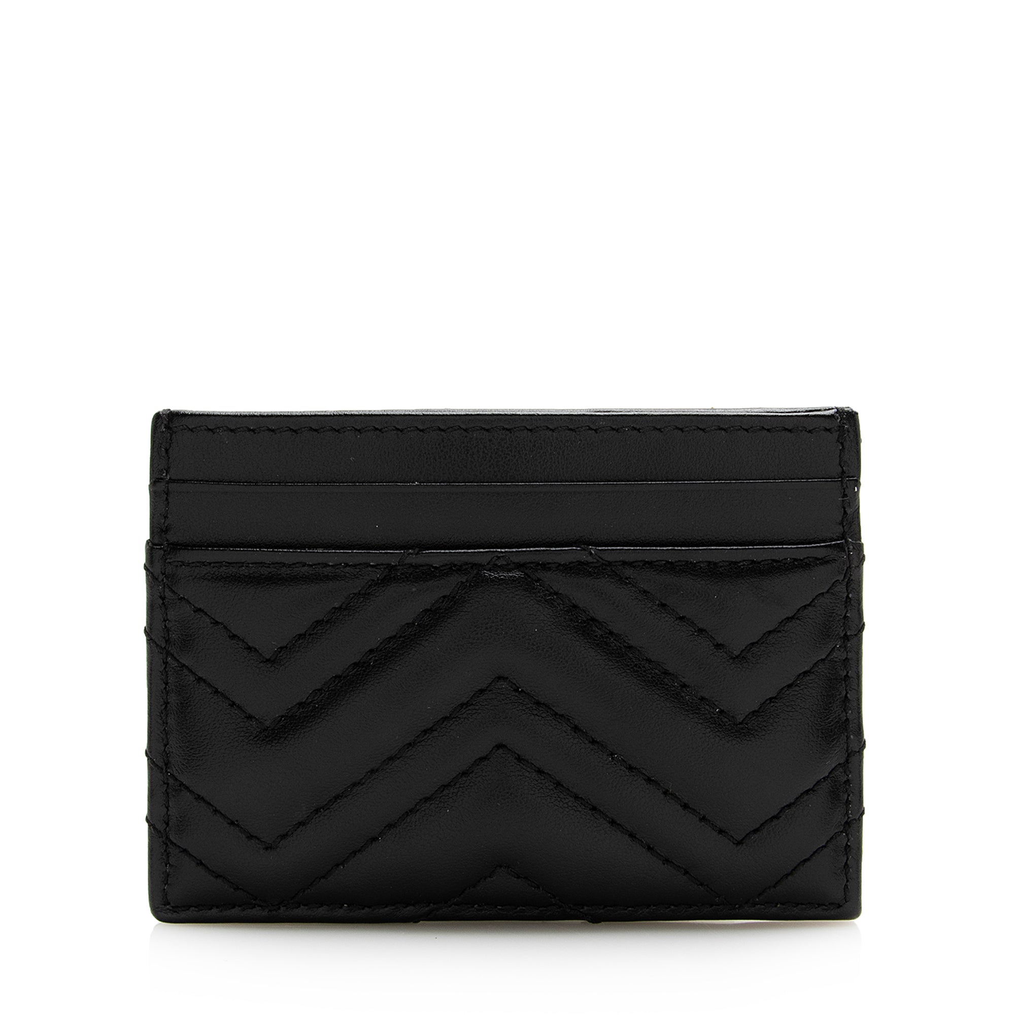 Gucci Matelasse Leather GG Marmont Card Case (SHF-22416)