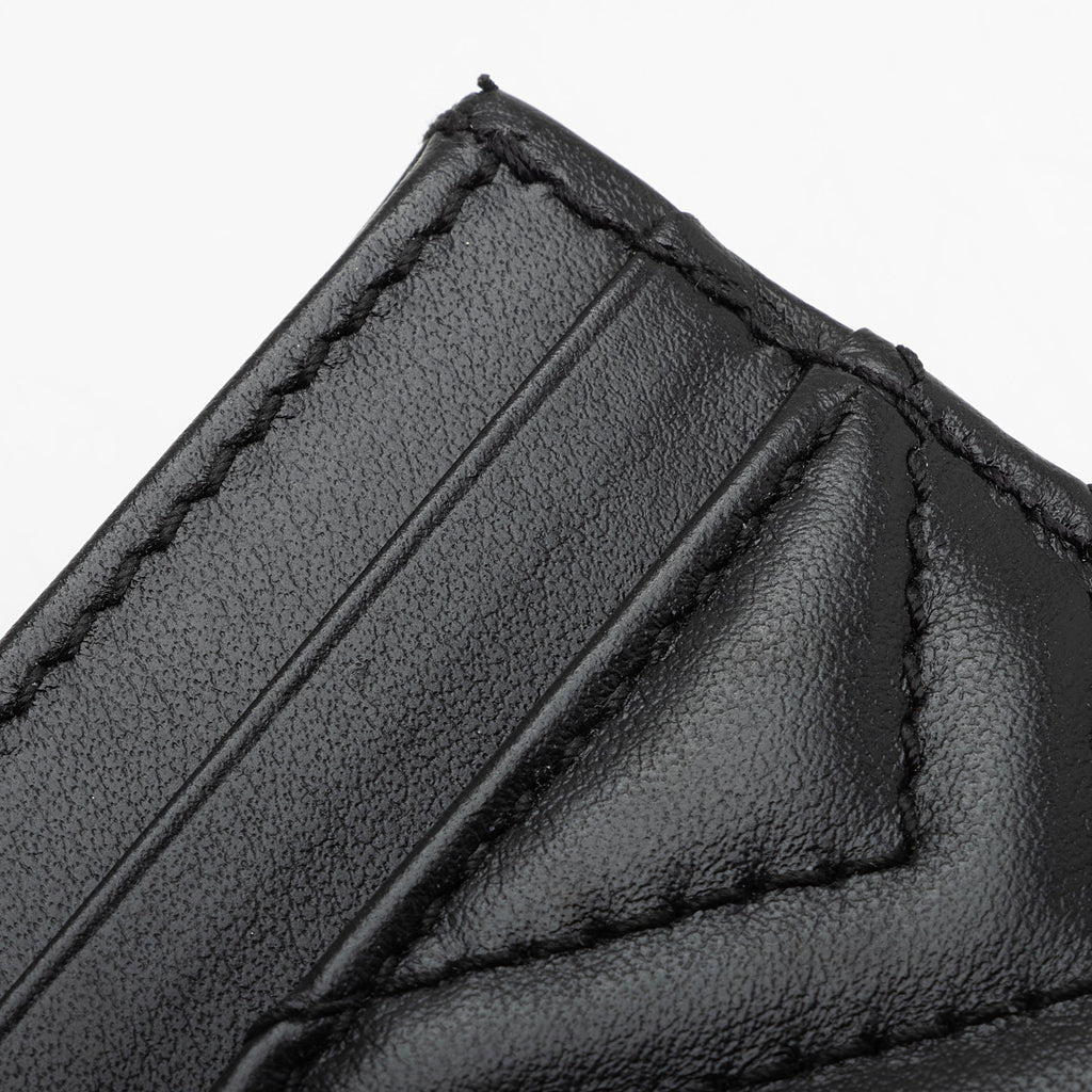 Gucci Matelasse Leather GG Marmont Card Case (SHF-22416)