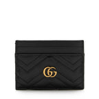 Gucci Matelasse Leather GG Marmont Card Case (SHF-22416)