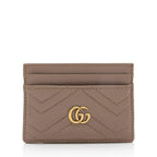 Gucci Matelasse Leather GG Marmont Card Case (SHF-oTHyTR)