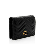 Gucci Matelasse Leather GG Marmont Card Case (SHF-AcctXE)
