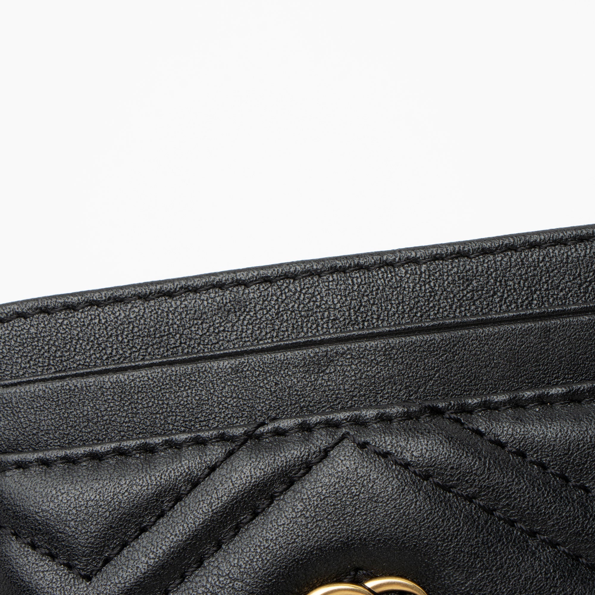 Gucci Matelasse Leather GG Marmont Card Case (SHF-OQEoh4)