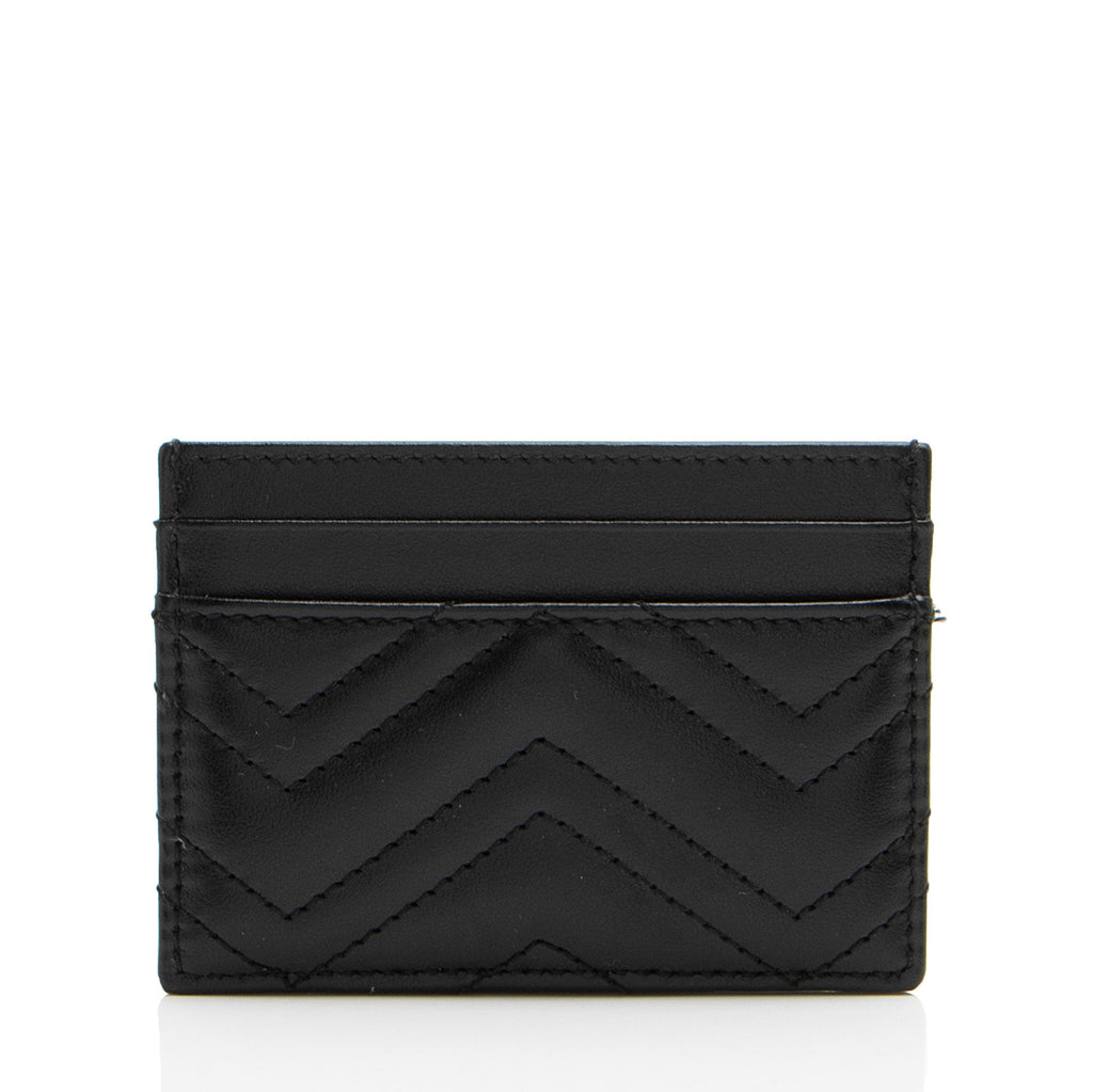Gucci Matelasse Leather GG Marmont Card Case