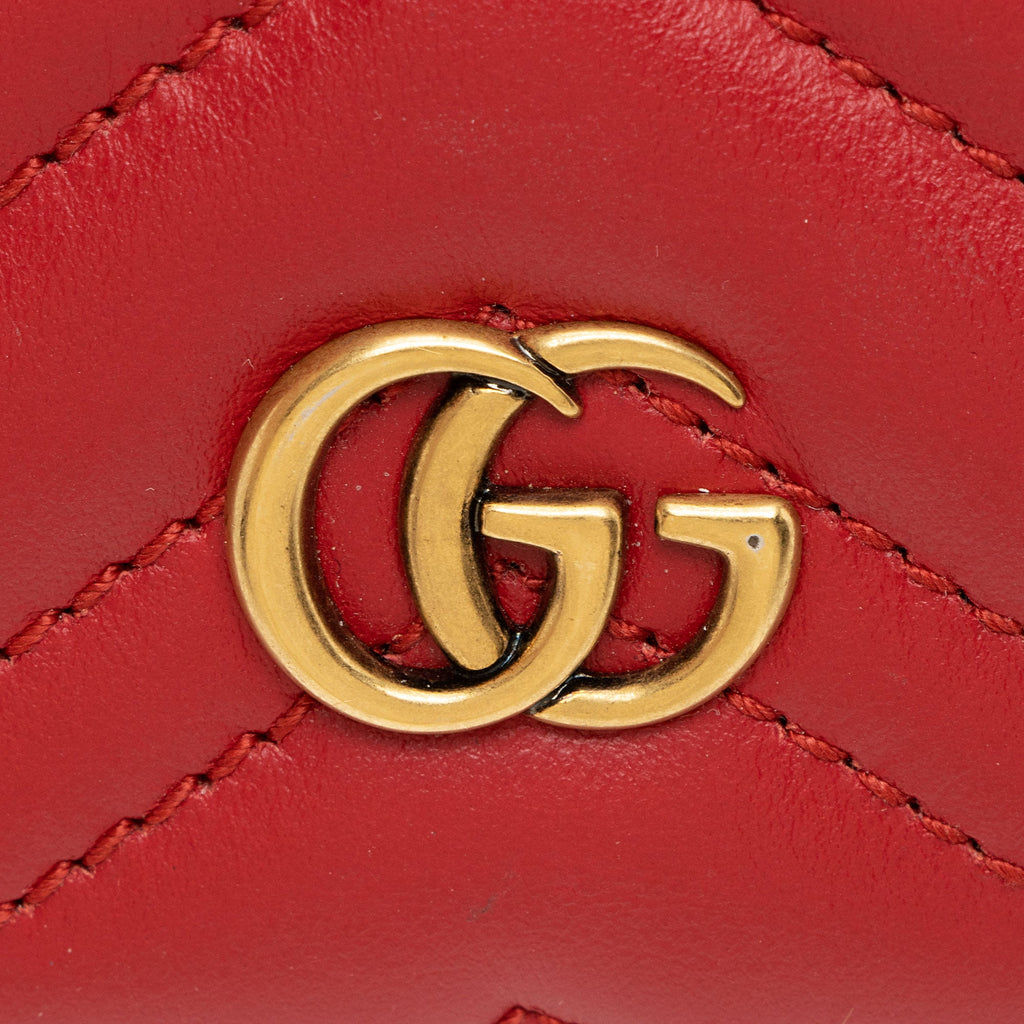 Gucci Matelasse Leather GG Marmont Card Case