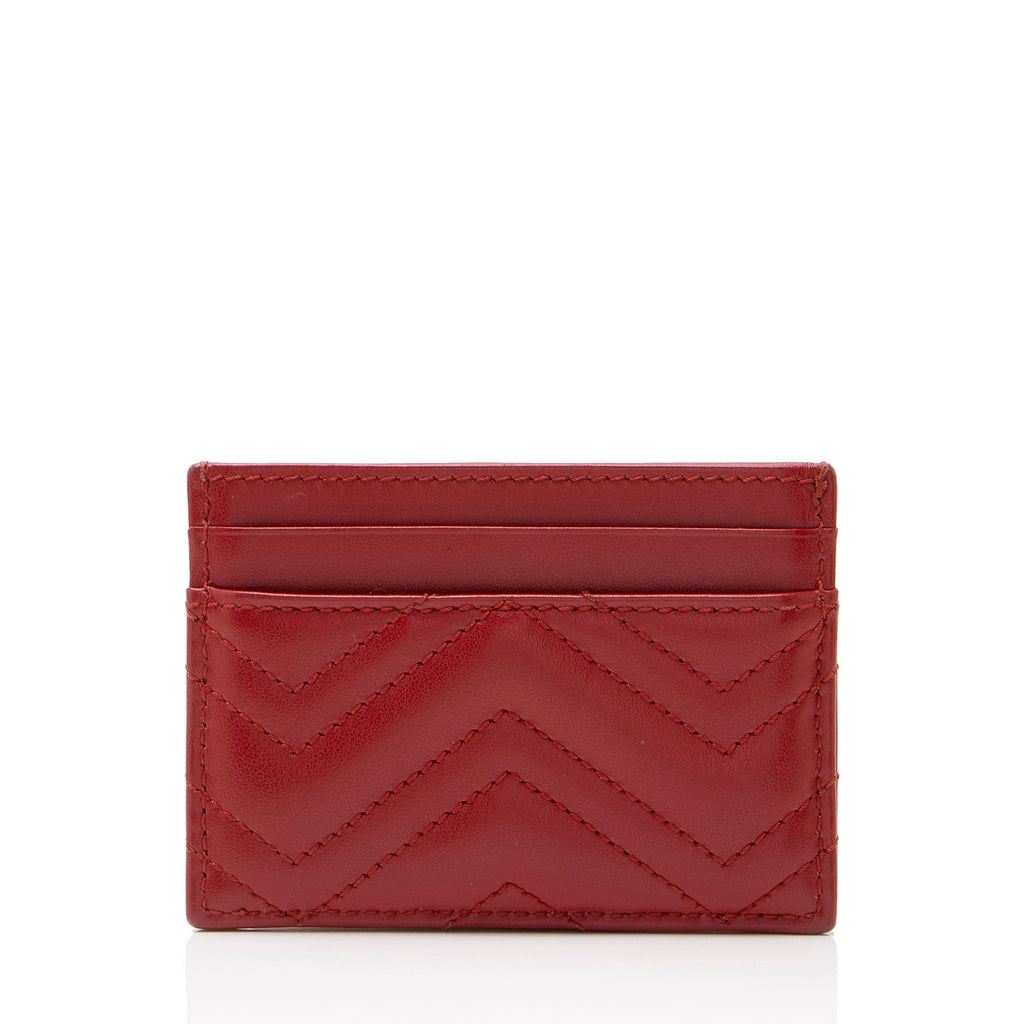 Gucci Matelasse Leather GG Marmont Card Case