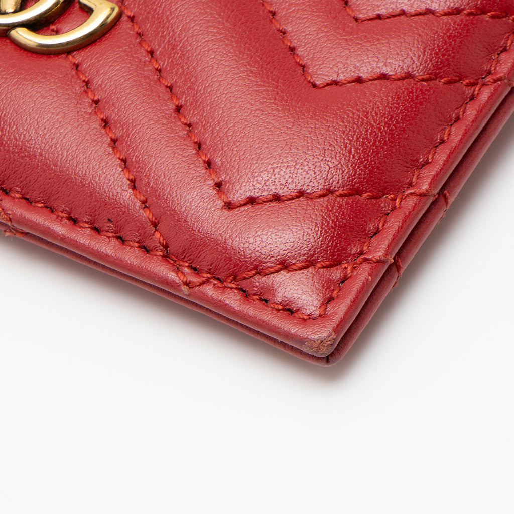 Gucci Matelasse Leather GG Marmont Card Case