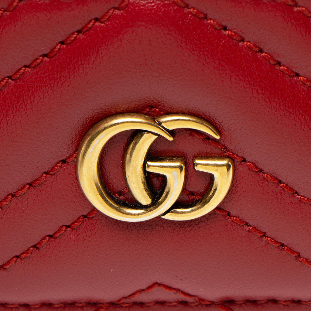 Gucci Matelasse Leather GG Marmont Card Case