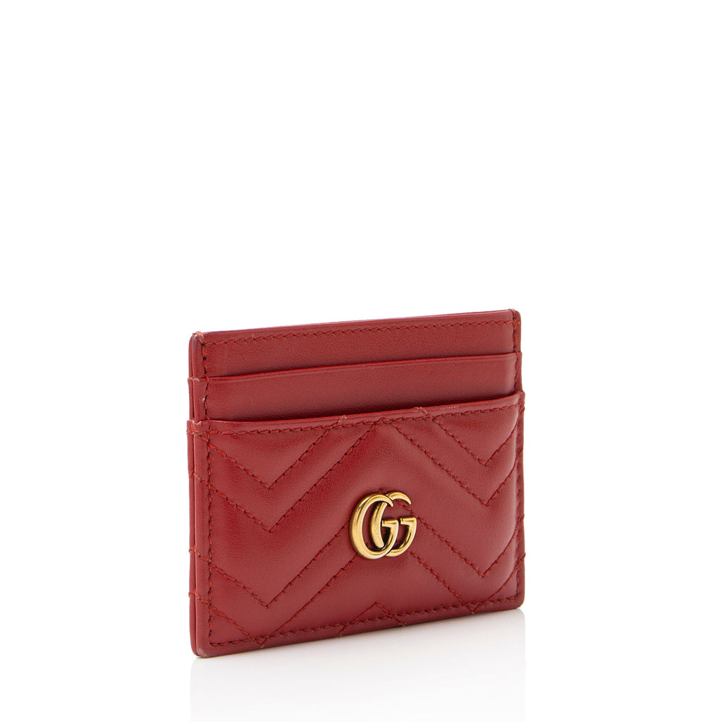 Gucci Matelasse Leather GG Marmont Card Case