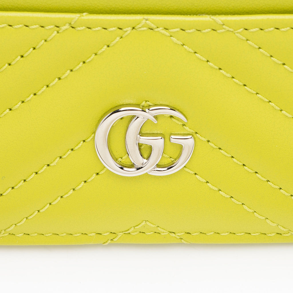 Gucci Matelasse Leather GG Marmont Card Case