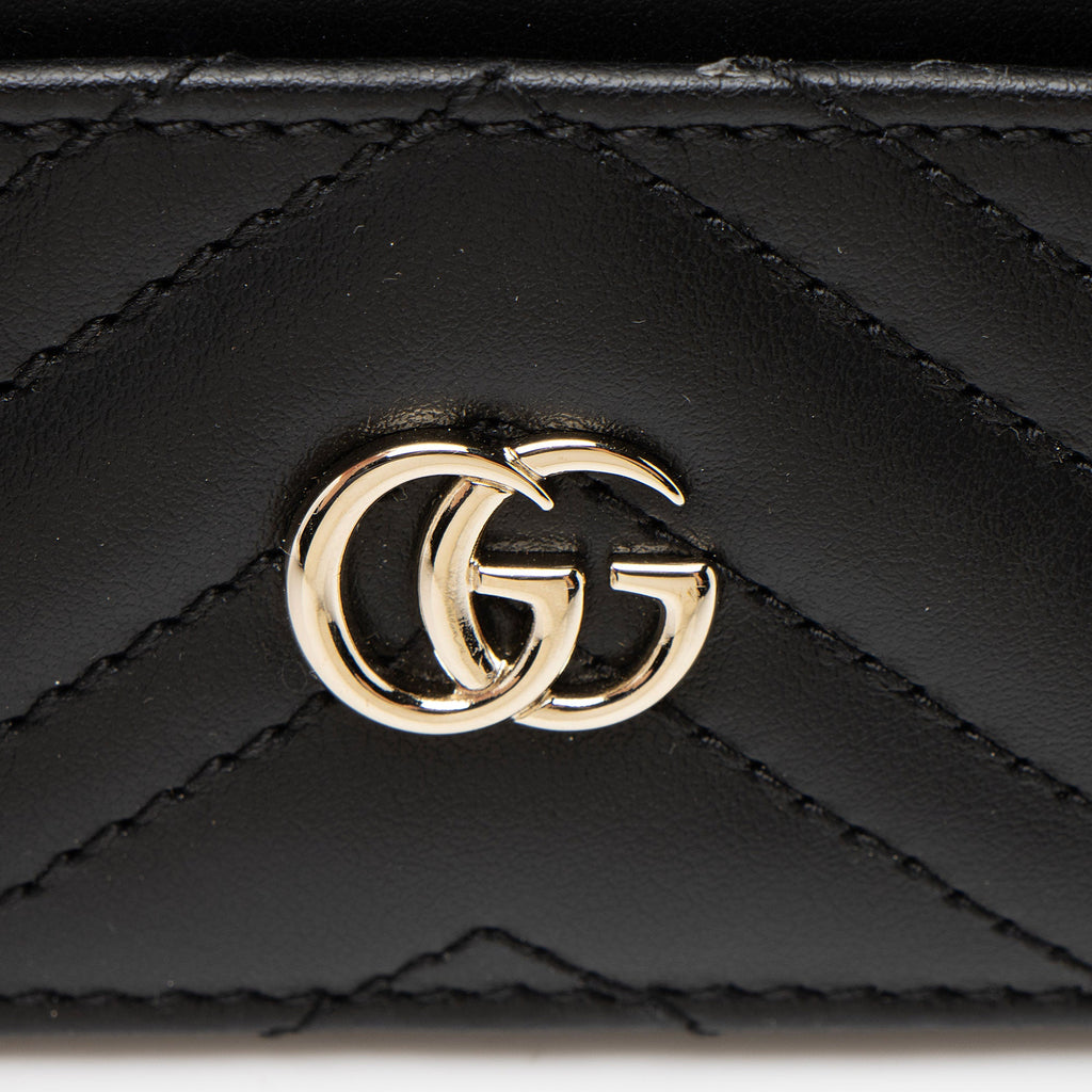 Gucci Matelasse Leather GG Marmont Card Case
