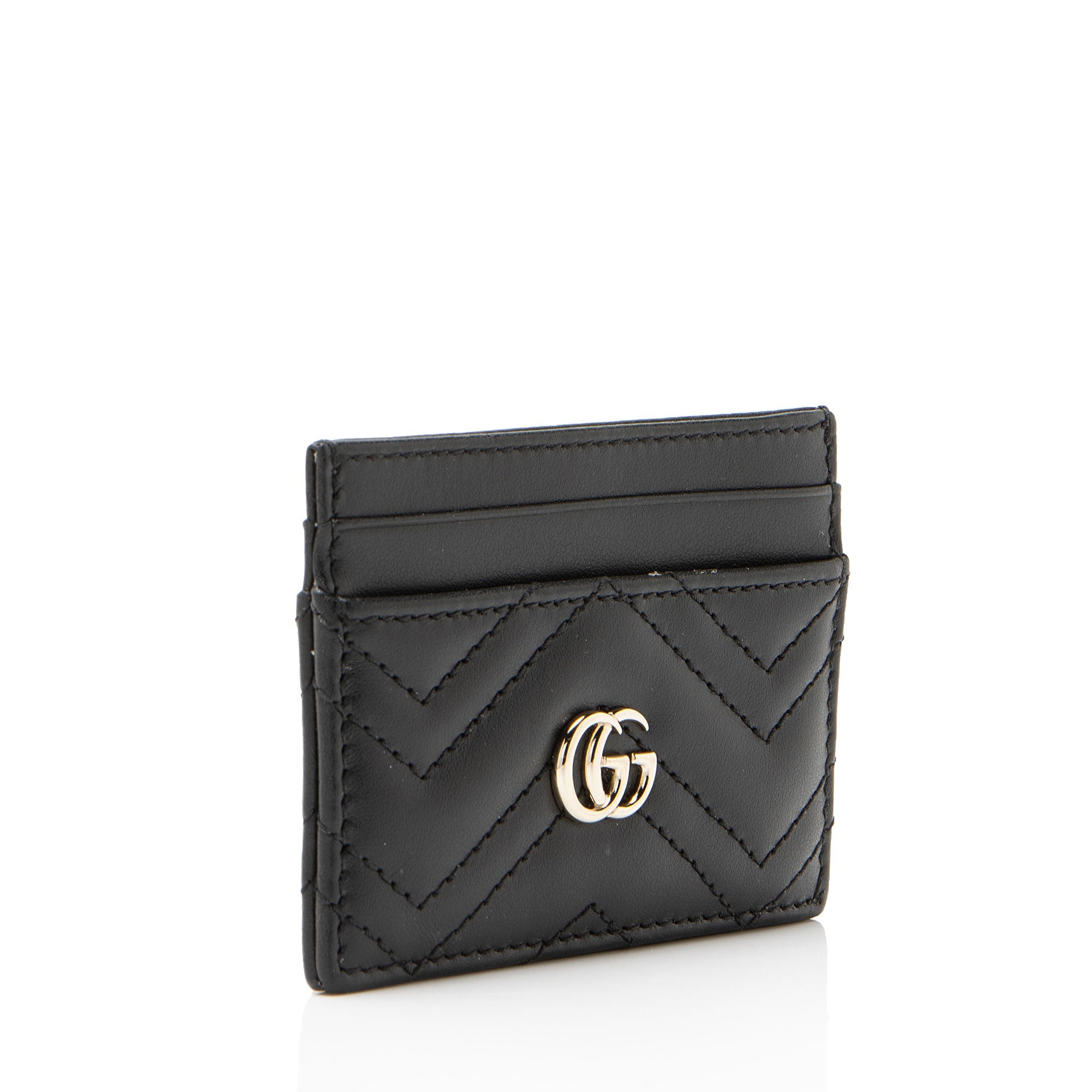Gucci Matelasse Leather GG Marmont Card Case