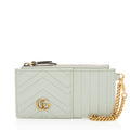 Gucci Matelasse Leather GG Marmont Key Card Case