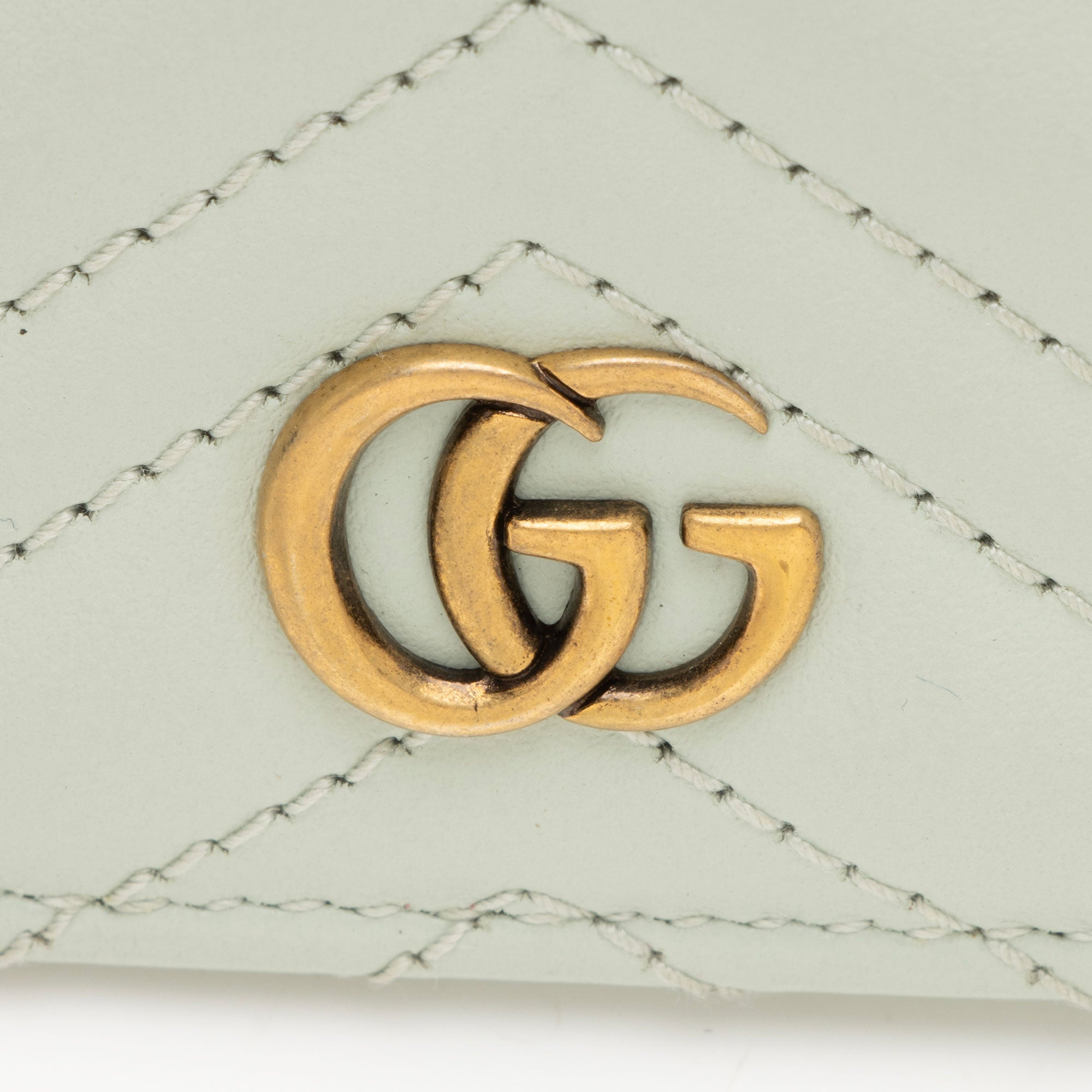 Gucci Matelasse Leather GG Marmont Key Card Case