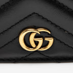 Gucci Matelasse Leather GG Marmont Card Wallet (SHF-15hEyp)