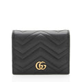 Gucci Matelasse Leather GG Marmont Card Wallet (SHF-15hEyp)