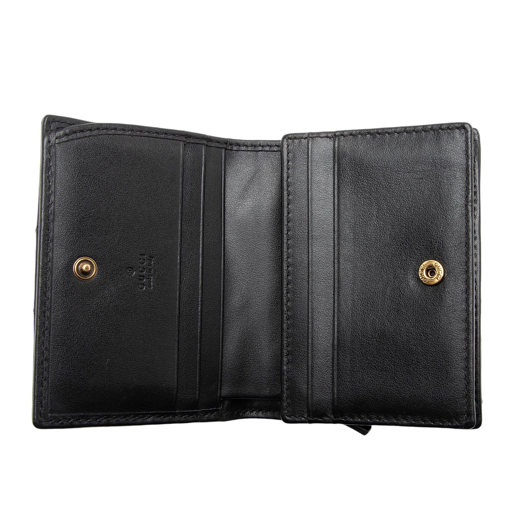 Gucci Matelasse Leather GG Marmont Card Wallet (SHF-15hEyp)
