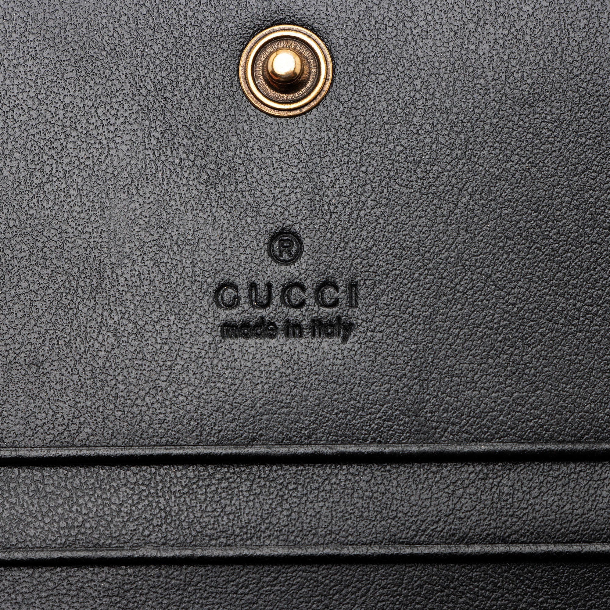 Gucci Matelasse Leather GG Marmont Card Wallet (SHF-15hEyp)
