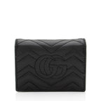 Gucci Matelasse Leather GG Marmont Card Wallet