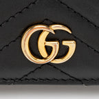 Gucci Matelasse Leather GG Marmont Card Wallet