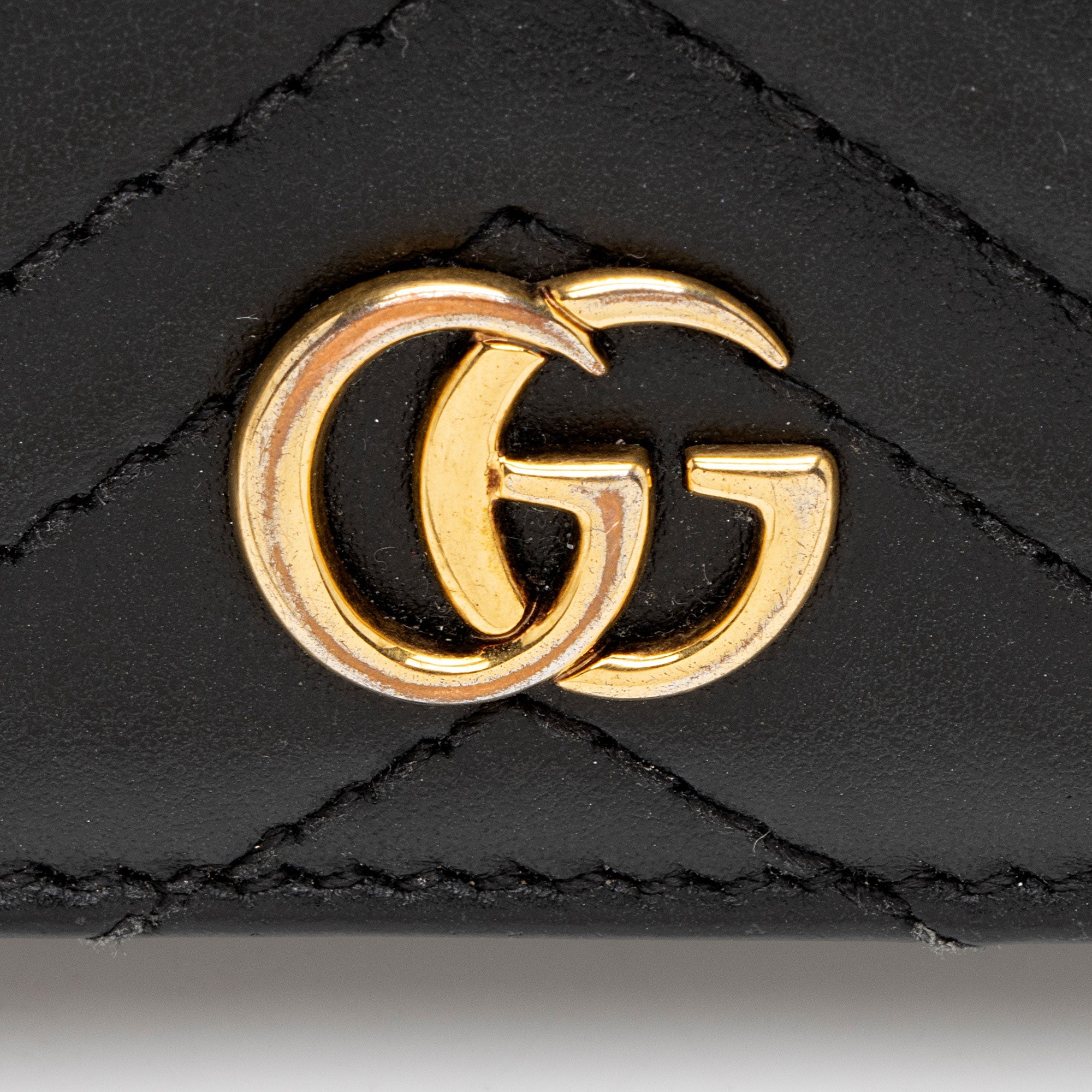 Gucci Matelasse Leather GG Marmont Card Wallet