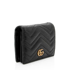 Gucci Matelasse Leather GG Marmont Card Wallet