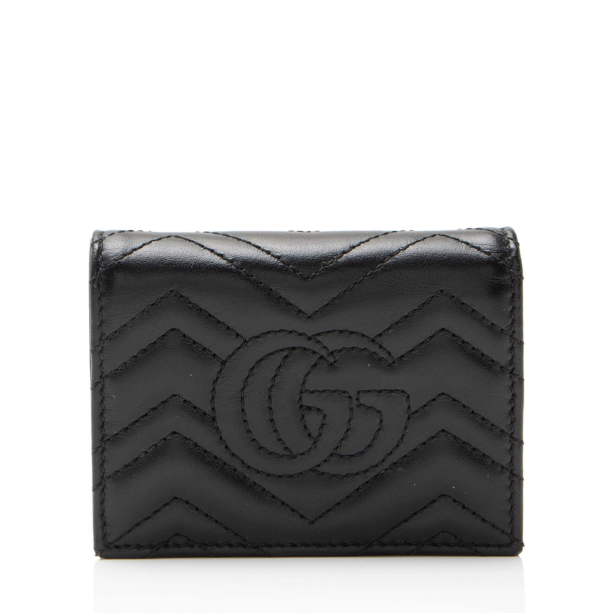 Gucci Matelasse Leather GG Marmont Card Wallet