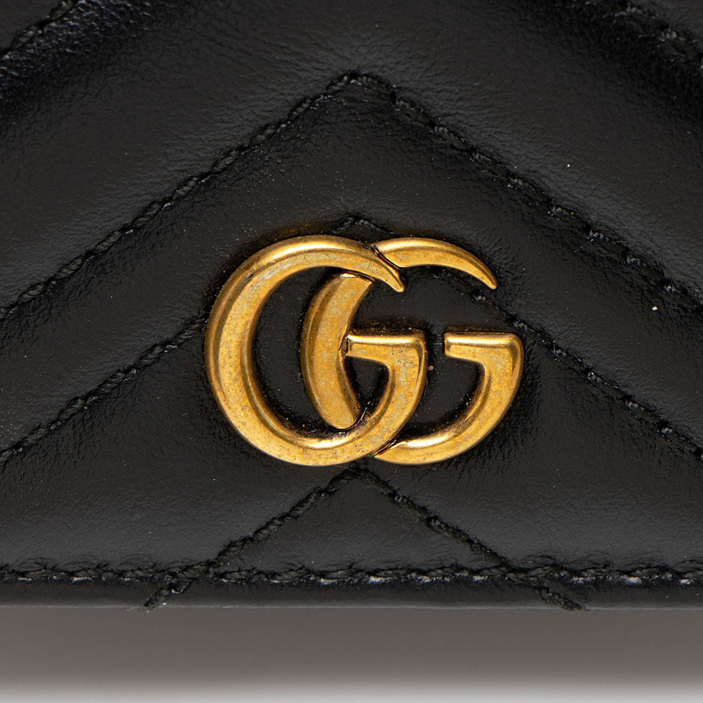 Gucci Matelasse Leather GG Marmont Card Wallet