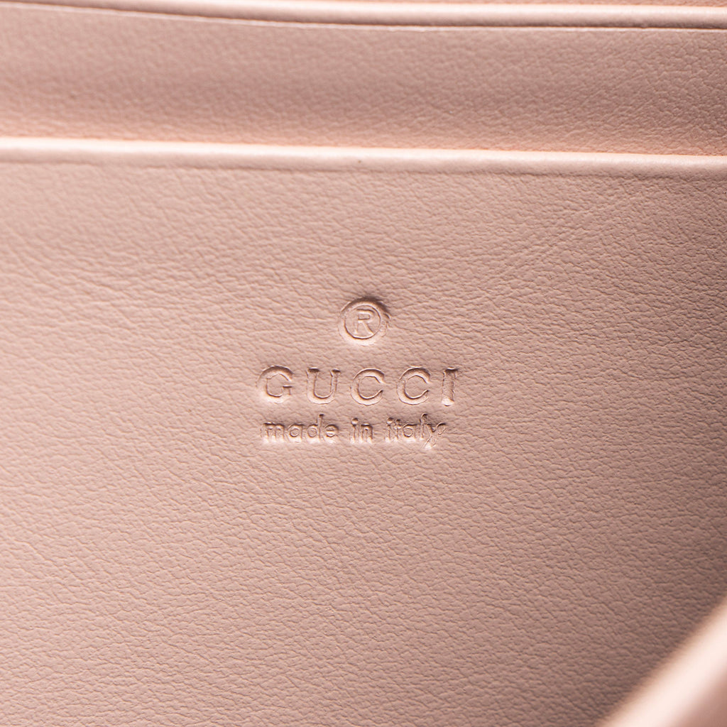 Gucci Matelasse Leather GG Marmont Wallet on Chain
