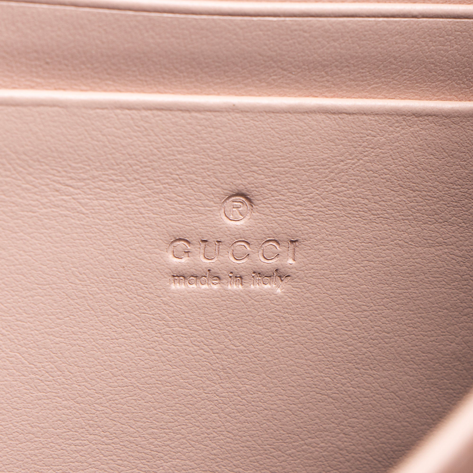 Gucci Matelasse Leather GG Marmont Wallet on Chain