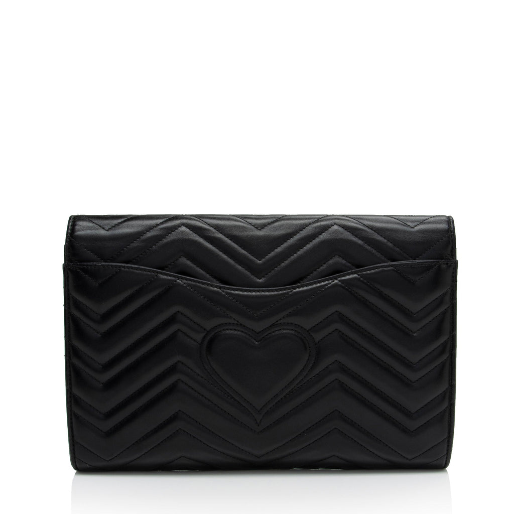 Gucci Matelasse Leather GG Marmont Clutch (SHF-v89K6D)