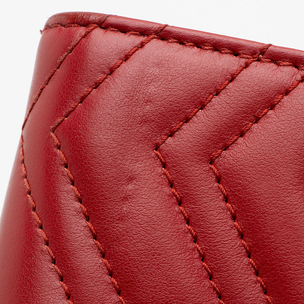 Gucci Matelasse Leather GG Marmont Compact Wallet