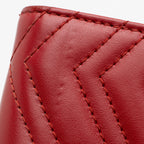 Gucci Matelasse Leather GG Marmont Compact Wallet