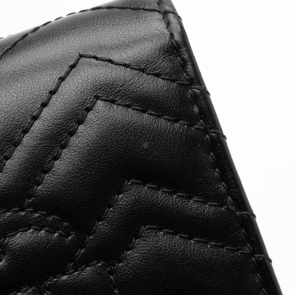 Gucci Matelasse Leather GG Marmont Compact Wallet