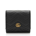 Gucci Matelasse Leather GG Marmont Compact Wallet
