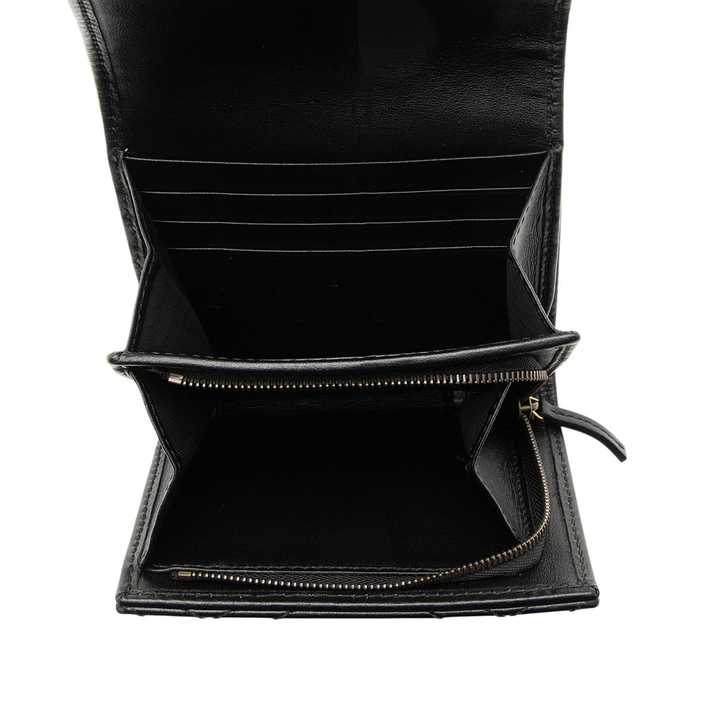 Gucci Matelasse Leather GG Marmont Compact Wallet