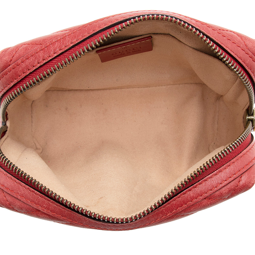 Gucci Matelasse Leather GG Marmont Cosmetic Case - FINAL SALE (SHF-17007)