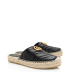 Gucci Matelasse Leather GG Marmont Espadrille Mules - Size 6 / 36 (SHF-GM62mi)
