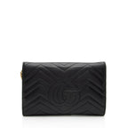 Gucci Matelasse Leather GG Marmont Flap Mini Wallet Bag (SHF-6xoeZx)