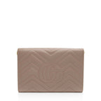 Gucci Matelasse Leather GG Marmont Flap Mini Wallet Bag (SHF-L9tXYx)