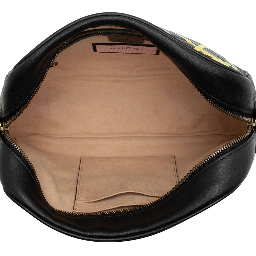 Gucci Matelasse Leather GG Marmont Ghost Medium Shoulder Bag (SHF-PG5oxV)
