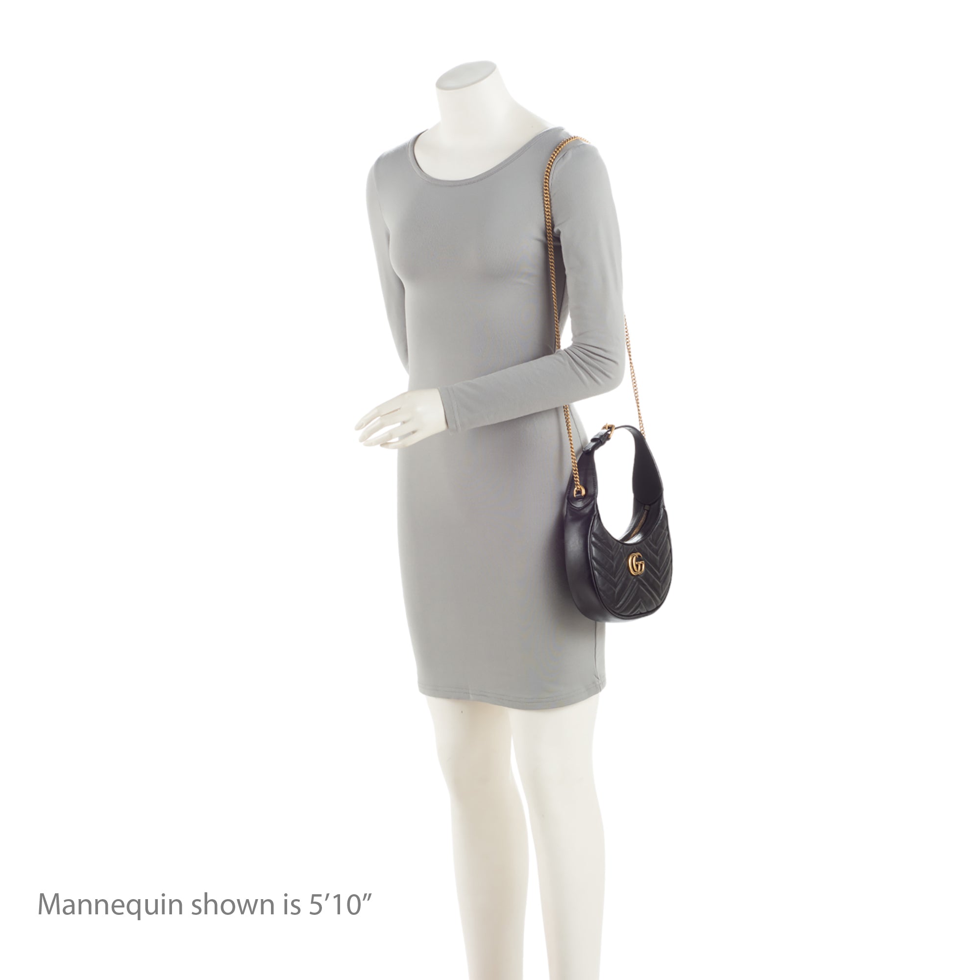 Gucci Matelasse Leather GG Marmont Half Moon Mini Shoulder Bag (SHF-KwqPFJ)