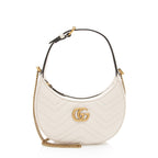 Gucci Matelasse Leather GG Marmont Half Moon Mini Shoulder Bag