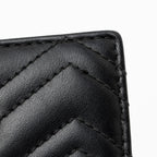 Gucci Matelasse Leather GG Marmont Keychain Card Holder