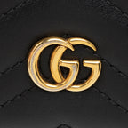 Gucci Matelasse Leather GG Marmont Keychain Card Holder