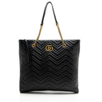 Gucci Matelasse Leather GG Marmont Large Chain Tote