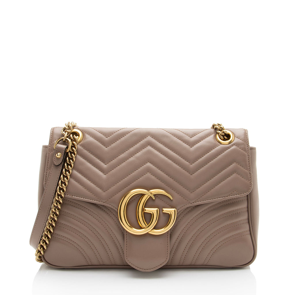 Gucci Matelasse Leather GG Marmont Large Flap Bag