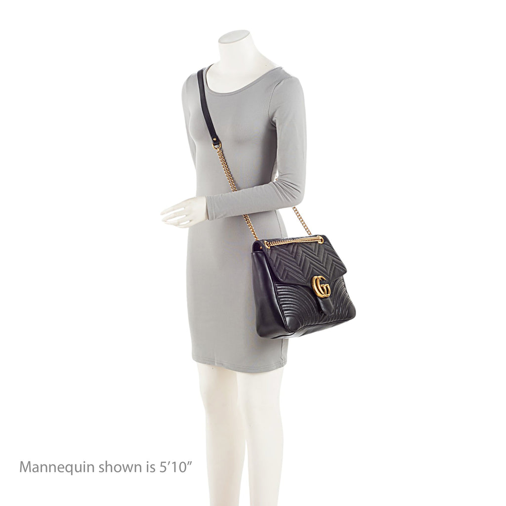 Gucci Matelasse Leather GG Marmont XL Flap Bag